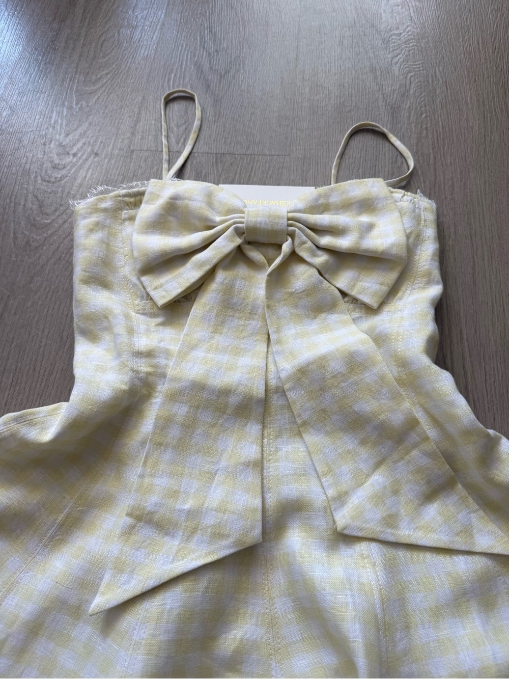 LoveShackFancy CLARINE GINGHAM BOW MINI DRESS - Picture 11 of 15